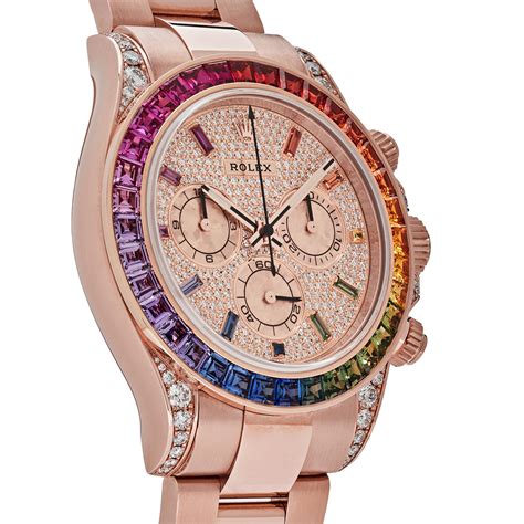 rolex rainbow' rose gold price|rolex daytona 116595 for sale.